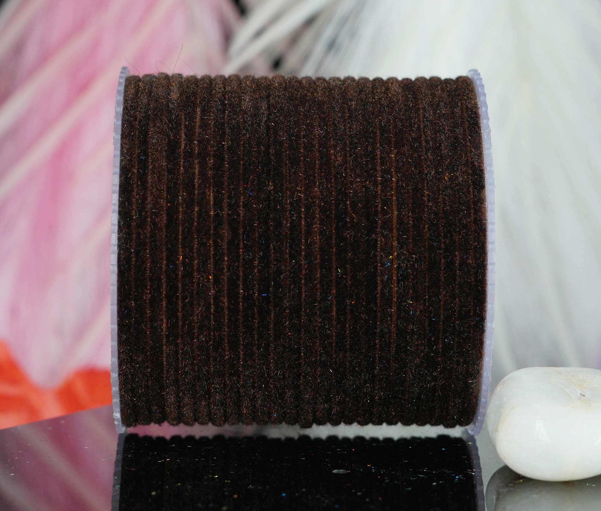 Brown Velvet Metal Bangles for Women & Girls (Pack of 24) - The Golden Cascade